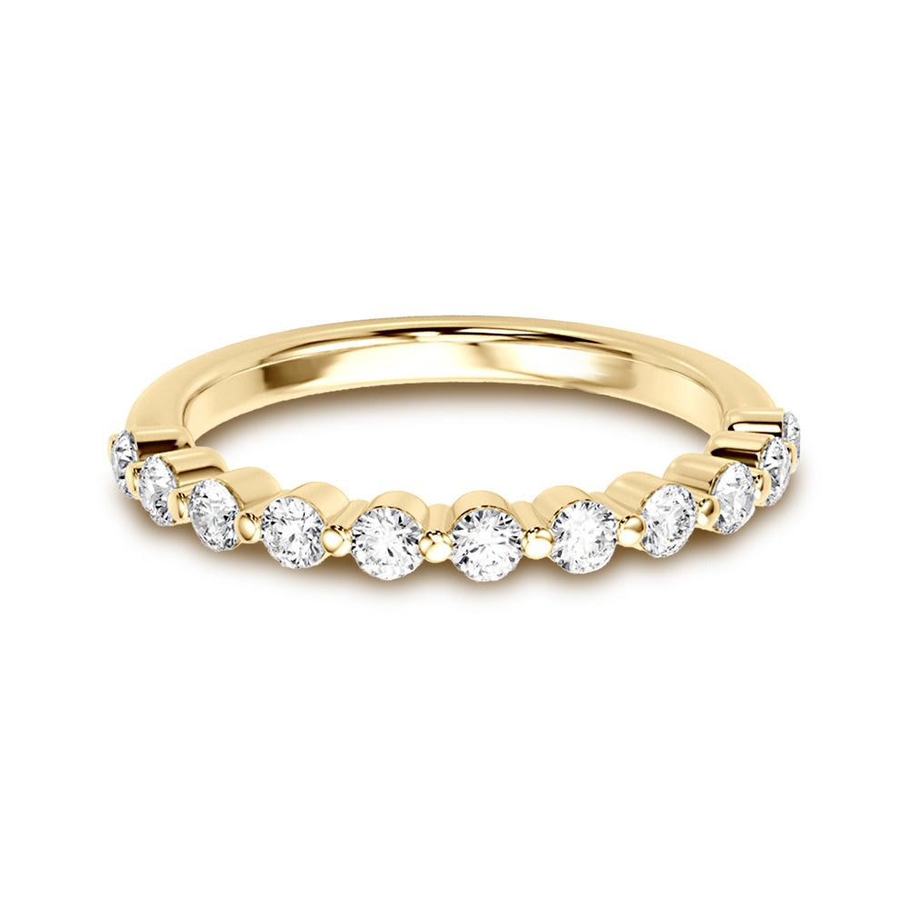 Floating Design 0.4 ct. Round Diamond Wedding Ring-VIRABYANI